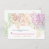 Gerbera Wedding Response Card Einladung (Vorne/Hinten)