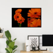 Gerberacollage Poster (Heimbüro)