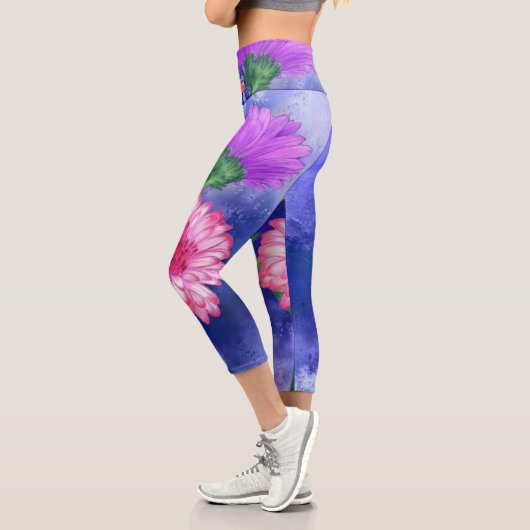 Gerberas Capri Leggings (Links)