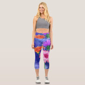 Gerberas Capri Leggings (Vorderseite)