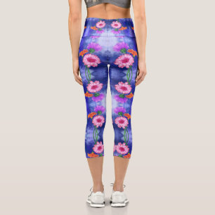 Gerberas Capri Leggings Beautiful Colors Blume