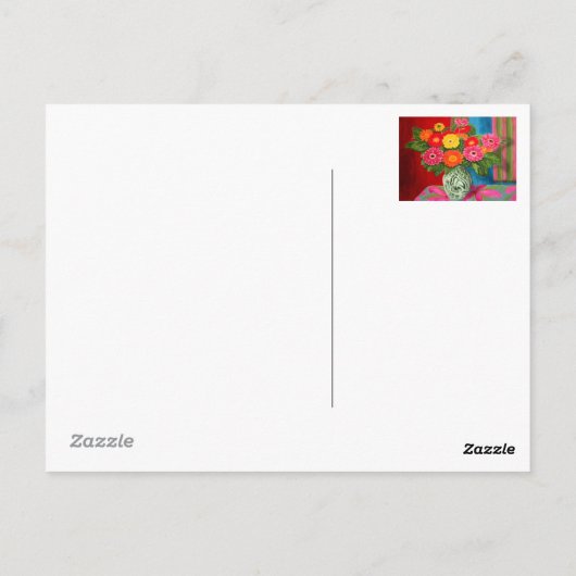 gerberas daisy Bouquet Postkarte (Rückseite)