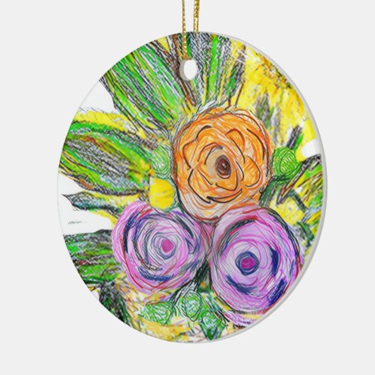 Gerberas Daisy Keramik Ornament (Links)