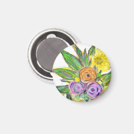 Gerberas Daisy Magnet (Vorderseite/Rückseite)