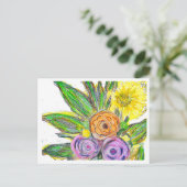 Gerberas Daisy Postkarte (Stehend Vorderseite)