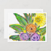 Gerberas Daisy Postkarte (Vorne/Hinten)