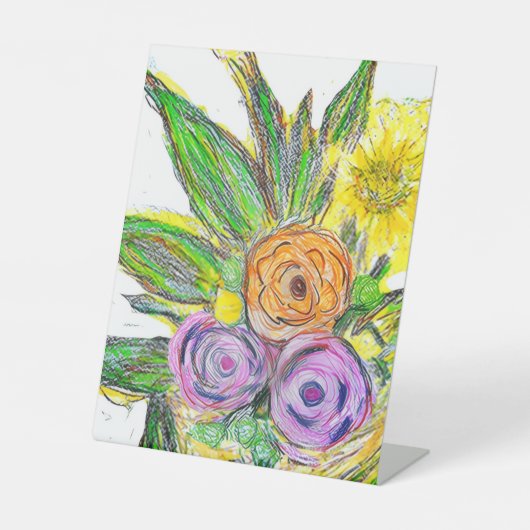 Gerberas Daisy Sockelschild (Vorderseite)