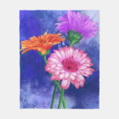 Gerberas Fleece Blanket Schöne Blume (Vorderseite)