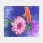 Gerberas Fleece Blanket Schöne Blume (Vorderseite (Horizontal))