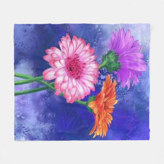 Gerberas Fleece Blanket Schöne Blume (Vorderseite (Horizontal))