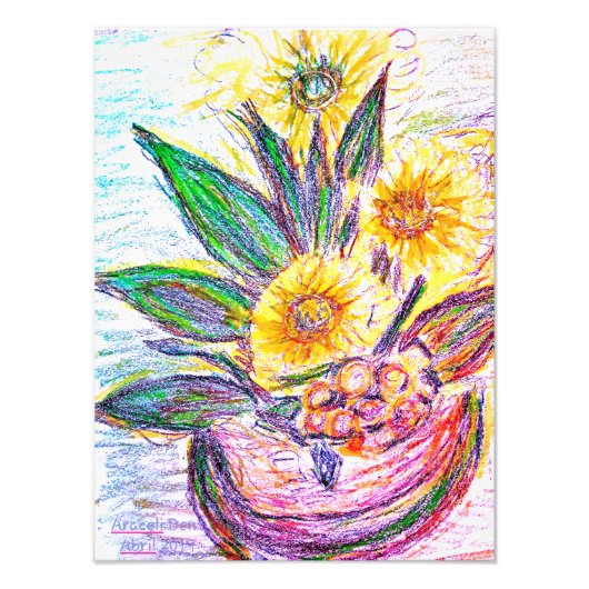 Gerberas Fotodruck (Vorne)