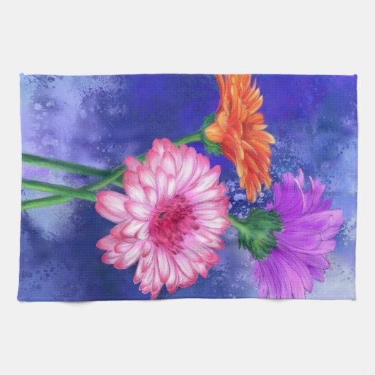 Gerberas Kitchen Handtuch Schöne Blume (Horizontal)