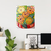 Gerberas Poster (Heimbüro)