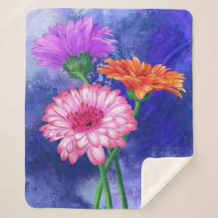 Gerberas Sherpa Blanket Sherpadecke