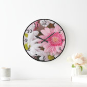 Gerberas und Chrysanthemas Große Wanduhr (Zuhause)