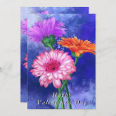 Gerberas Valentine's Day Card (Vorne/Hinten)