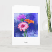 Gerberas Valentine's Day Card Karte (Rückseite)
