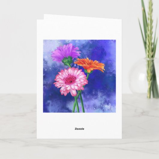 Gerberas Valentine's Day Card Karte (Rückseite)