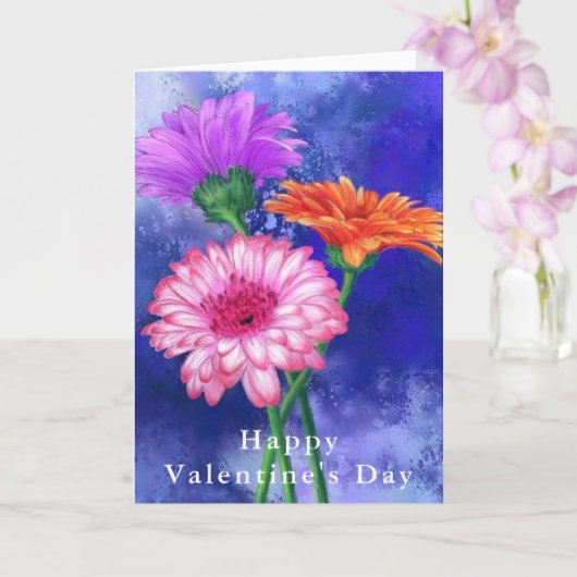 Gerberas Valentine's Day Card Karte (Orchidee)