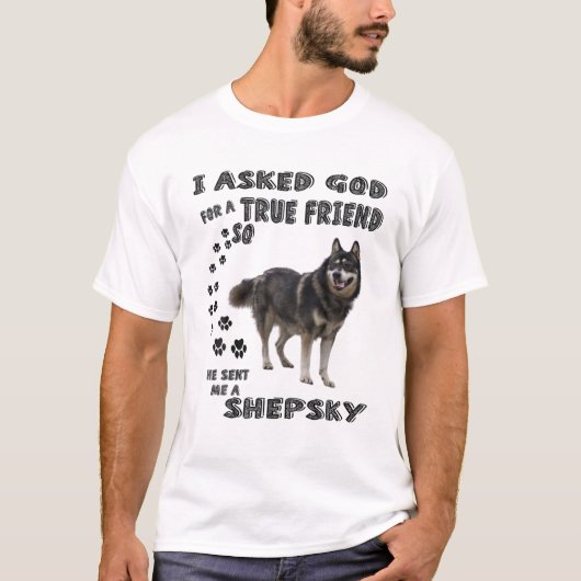 Gerberian Shepsky Quote Mama Vater Art, Niedlich D T-Shirt (Vorderseite)