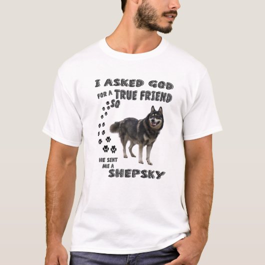 Gerberian Shepsky Quote Mama Vater Art, Niedlich D T-Shirt (Vorderseite)