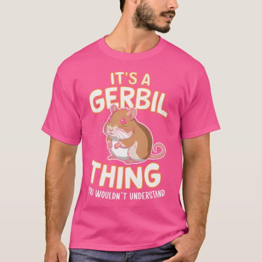 Gerbil Animal Lover Pet Mouse Gerbillinae Rodent T-Shirt (Vorderseite)