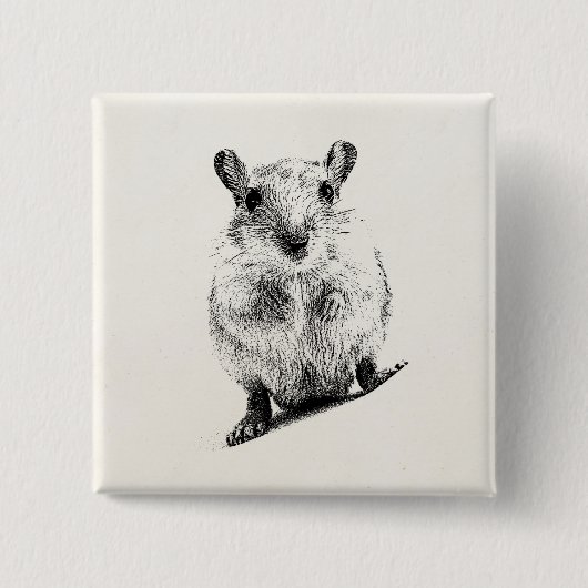Gerbil-Baby-Tierillustrations-HaustierGerbils Button (Vorderseite)