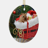 Gerbil Christmas Keramik Ornament (Rechts)