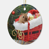 Gerbil Christmas Keramik Ornament (Links)
