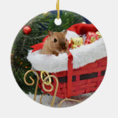 Gerbil Christmas Keramik Ornament (Hinten)
