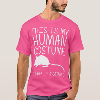 Gerbil Easy Halloween Human Gnawer Pet Diy T-Shirt