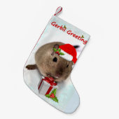 Gerbil-Gruß-WeihnachtsStrumpf Kleiner Weihnachtsstrumpf (Vorderansicht (hängend))