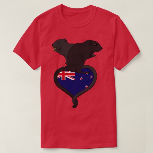 Gerbil Neuseeland dunkel T-Shirt (Design vorne)