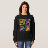 Gerbil Pop Illustration Colorful Animal Women Men Sweatshirt (Vorne ganz)