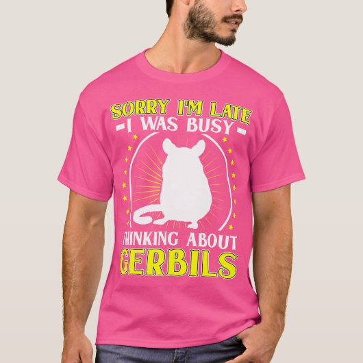 Gerbil Rodent denkt über Gerbil T-Shirt (Vorderseite)