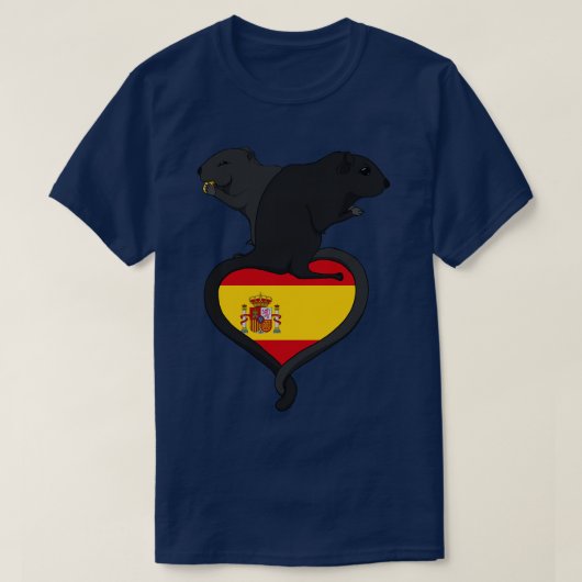 Gerbil Spanien dunkel T-Shirt (Design vorne)