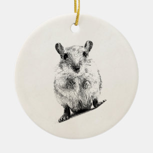 Gerbil-Tierbaby-Illustrations-HaustierGerbils Keramik Ornament