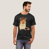 Gerbil Western Cowboy Hat Rodeo Desert Rat Animal T-Shirt (Vorne ganz)