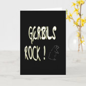 Gerbils Rock! Grußkarte Karte (Gelbe Blume)