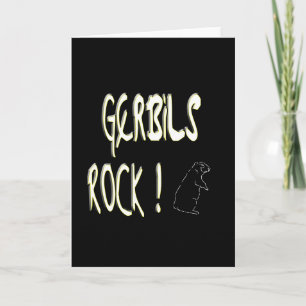Gerbils Rock! Grußkarte Karte