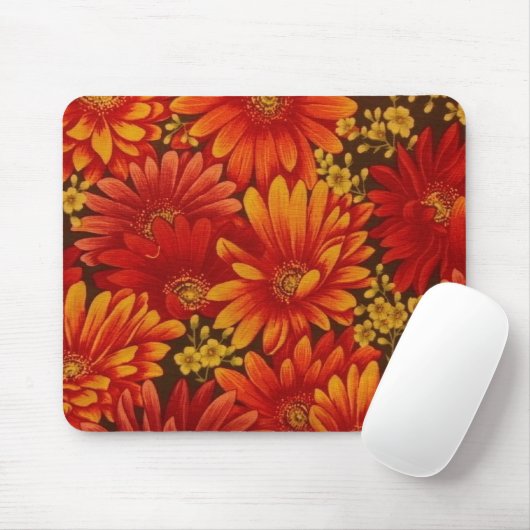 Gerbra Daisies Mousepad (Mit Mouse)