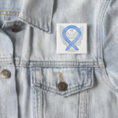 GERD Awareness Periwinkle Ribbon Angel Custom Butt Button (Beispiel)
