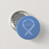 GERD Awareness Periwinkle Ribbon Custom Button (Vorne & Hinten)