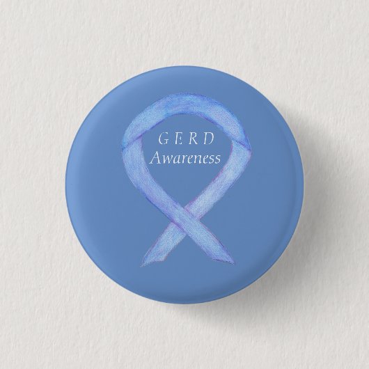 GERD Awareness Periwinkle Ribbon Custom Button (Vorderseite)