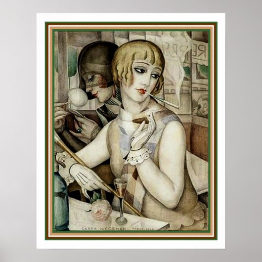 Gerda & Lili #2 Art Deco Print 16 x 20 Poster (Vorne)