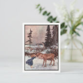 Gerda und Reindeer von Edmund Dulac Postkarte (Stehend Vorderseite)