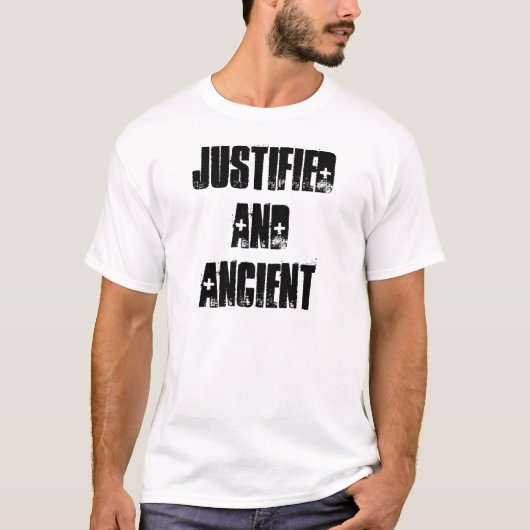 GERECHTFERTIGTER UND ALTER T - SHIRT (Vorderseite)