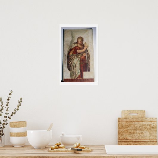 Gerechtigkeit aus den Mauern der Sakristei (Fresko Poster (Küche)