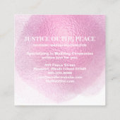 *~* GERECHTIGKEIT des FRIEDENS - abstrakter rosa Quadratische Visitenkarte (Rückseite)