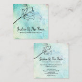 *~* GERECHTIGKEIT DES FRIEDENS - Blume Mond Crater Quadratische Visitenkarte (Vorne/Hinten)